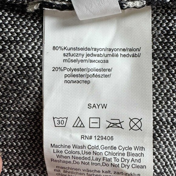 Venus Open Front Cardigan | Size L | Plaid & Houndstooth Knit Wrap Jacket - Picture 8 of 8